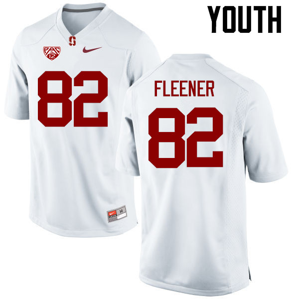 Youth Stanford Cardinal #82 Coby Fleener College Football Jerseys Sale-White - Click Image to Close